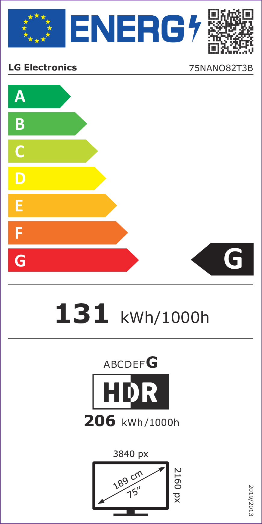 Energijos etiketė G