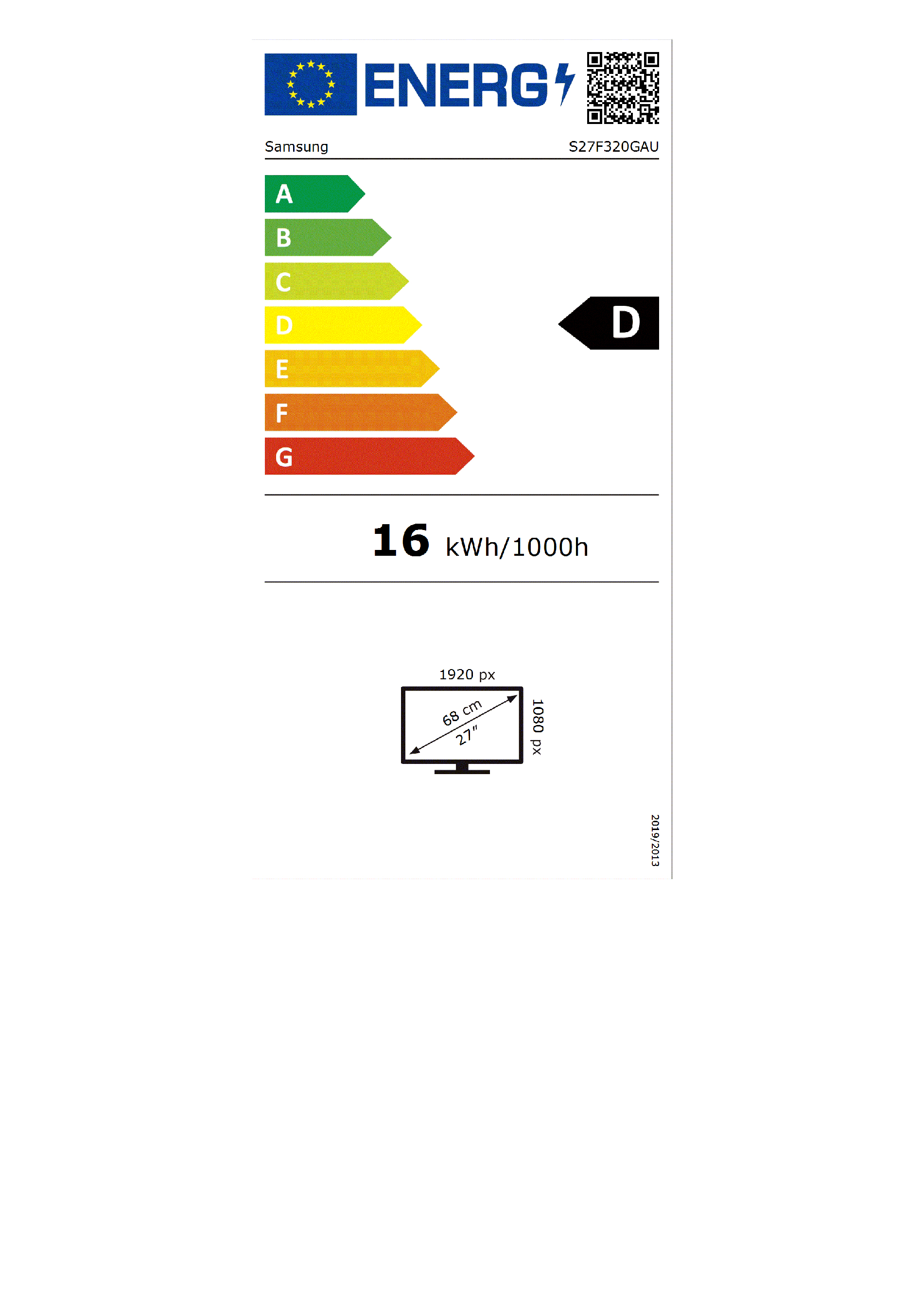 Energijos etiketė D