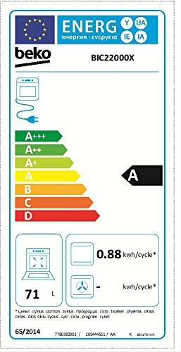 Especificações Beko BIC22000X forno Forno elétrico 67 l Preto, Aço ...