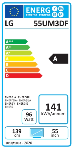 Specs LG 55UM3DF signage display 