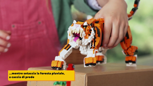 lego Creator 3 in 1 - Tigre Maestosa Panda Rosso o Carpa Costruzioni per  Bambini da 9+ Anni - 31129